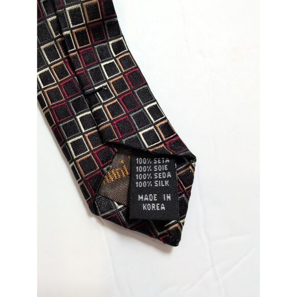 Roberto Villini Couture Mens Necktie Handmade 100% Silk 57.5" X 4" - Picture 5 of 6